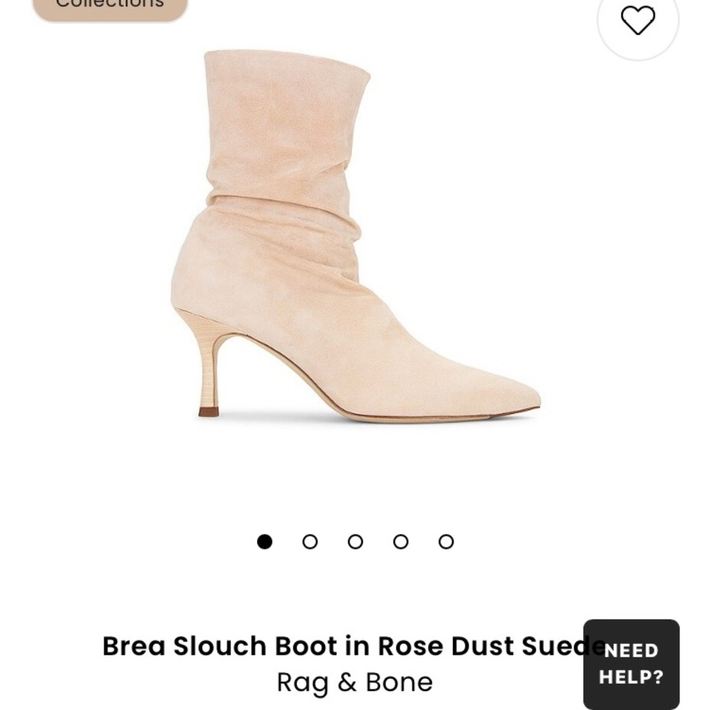 Rag & Bone Brea Slouch Boot in Rose Dust Suede